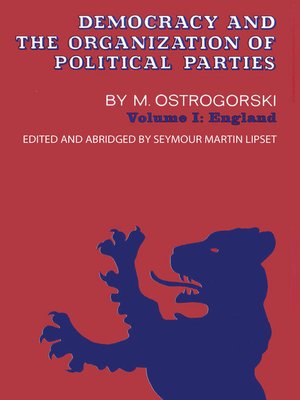 cover image of Democracy and the Organization of Political Parties